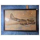 LOUIS MARK 1942 - B-17- FRAMED PUZZLE 23" x 15"