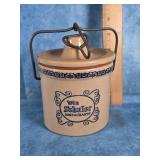 WIN SCHULER RESTAURANT STONEWARE CHEESE CROCK
