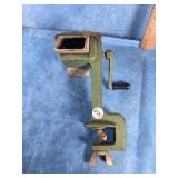 ANTIQUE CAST IRON HAND CRANK PEA SHELLER