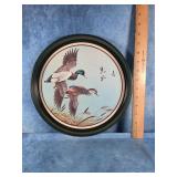 AVON MALLARDS IN FLIGHT METAL SERVING TRSY 12"