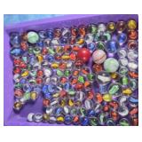 GLASS MARBLES BOX LOT