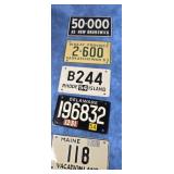 LOT OF 5 VINTAGE BICYCLE LICENSE PLATES