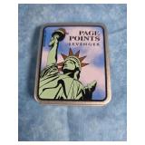 LEVENGER PAGE POINTS STATUE OF LIBERTY TIN SET