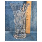 CRYSTAL CLEAR MADE IN GERMANY FLORAL VASE 8" TALL