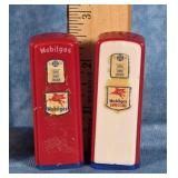 VTG. MOBILGAS NOVELTY PUMP SALT & PEPPER SHAKERS