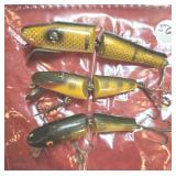 VINTAGE JOINTED FISHING LURES