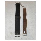PAIR OF LEATHER STRAIGHT RAZOR STROPS