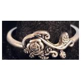 STERLING SILVER ROSE RING SIZE 10.5