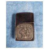 ZIPPO LIGHTER PEWTER CAMEL RIDING A MOTORCYCLE