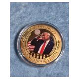 24K GOLD-PLATED DONALD TRUMP COMMEMORATIVE COIN