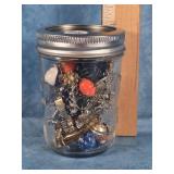 SMALL JAR OF JEWELRY