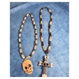 2 HAND MADE TRIBAL STYLE NECKLACES