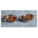 STERLING SILVER SCREW BACK EARRINGS