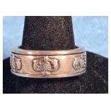 STERLING SILVER BAND SIZE 6 WEIGHS 8 GRAMS