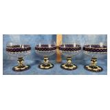 SET OF 4 "MACKENZIE-CHILDS STYLE GLASSES