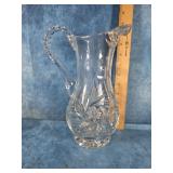 ETCHED CRYSTAL WATER PITCHER