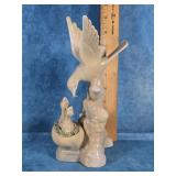 VALENCIA SPAIN PORCELAIN BIRD FIGURINE 9"