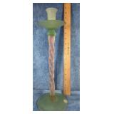 STUEBEN STYLE GLASS CANDLESTICK HOLDER 14.5"