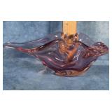 DARK PINK MURANO GLASS ASHTRAY