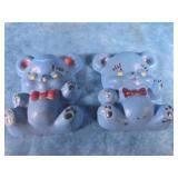 SET OF 5" CHALKWARE BEAR WALL HANGINGS