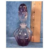 PURPLE TO CLEAR GLASS PERFUME BOTTLE
