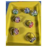 SEVEN LADYBUG NAPKIN HOLDER RINGS