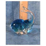 ITALIAN MURANO GLASS ELEPHANT PAPERWEIGHT