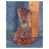 ART DECO PINK GLASS PERFUME BOTTLE