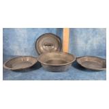 GRAY ENAMELWARE BOWLS