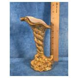 HOLLEY ROSS CORNUCOPIA WEEPING GOLD VASE