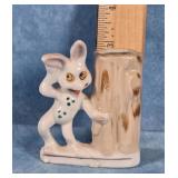 VINTAGE CERAMIC BUNNY RABBIT TOOTHPICK HOLDER