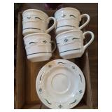 LONGABERGER WOVEN TRADITIONS CUP & SAUCERS