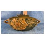ROSEVILLE POTTERY PEONY HANDLED BOWL 6.5'