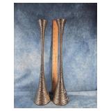 16' MICHAEL ARAM TWIST SILVER=PLATED CANDLE HOLDER