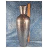 15' MID CENTURY PEWTER VASE
