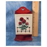 VTG. TIN MATCH BOX HOLDER