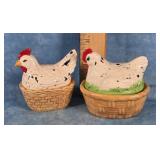 2 CHICKEN-IN-A BASKET SMALL COVERED DISH