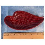 RED WING POTTERY WING-SHAPED DISH