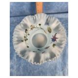 VICTORIAN-ERA FENTON BLUE SATIN GLASS BOWL