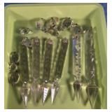 CUT CRYSTAL CHANDELIER PRISMS BOX LOT