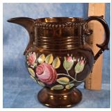 COPPER LUSTERWARE PITCHER
