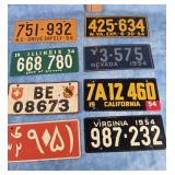1953 & 1954 BICYCLE LICENSE PLATE LOT OF 8