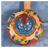 OHIO ART CO. TIN LITHOGRAPH SPINNING TOP