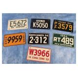 1953 & 1954 BICYCLE LICENSE PLATE LOT OF 7