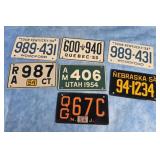 1953 & 1954 BICYCLE LICENSE PLATE LOT OF 7