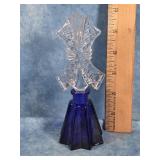 VTG. COBALT BLUE GLASS PERFUME BOTTLE