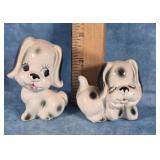 VTG. DOG SALT & PEPPER SHAKERS