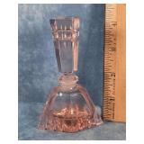 ART DECO PINK GLASS PERFUME BOTTLE