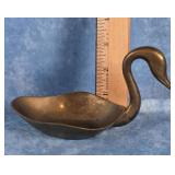VTG. BRASS SWAN TRINKET DISH