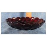 ANCHOR HOCKING RUBY RED RELISH DISH